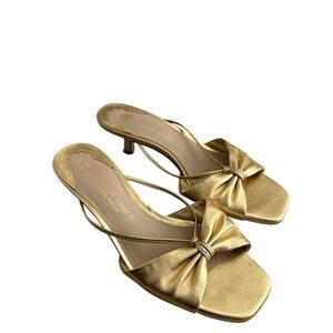 ANTONIO MELANI x JENNIFER SUMKO Gold Bow Heels
